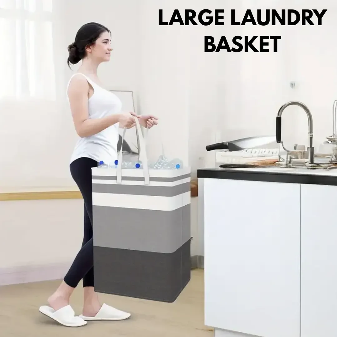 Ultra Large 72L Cloth Laundry Basket – Foldable & Lightweight (Multicolor) product image